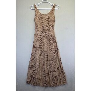 Jones NY Maxi Dress‎ Womens 16 Animal Print Boho Chiffon Tiered Y2K Fairy grunge